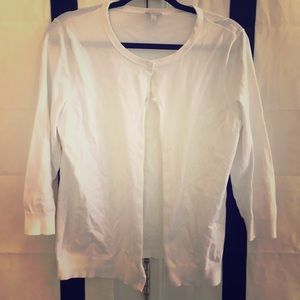 Talbots white cardigan